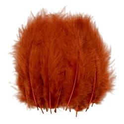 FBIRDY 200pcs Brown Fluffy Turkey Marabou Feathers for Crafts Dream Catcher Fringe Trim Colored Feathers Fly Tying Material 4-6 Inches (Brown-200pcs)