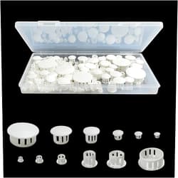 ZYYC 6 Sizes Plastic Hole Plugs, White Hole Plugs, 5mm (0.19