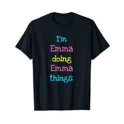 Kids Clothes Co Emma Cute Personalized Text Kid's Top For Girls T-Shirt