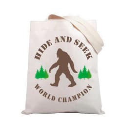 BDPWSS Sasquatch Tote Bag Cryptozoology Bag Cryptid Creatures Gift Bigfoot Hide And Seek Champions Funny Sasquatch Handbag