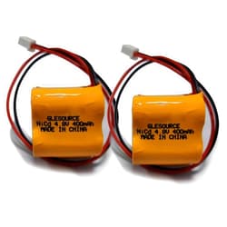 GLESOURCE (2 Pack) 4.8V Ni-CD Battery Replacement for MK Power MH29673, CUSTOM-196, Dantona BL93NC484, BST D-2/3AA400MAH, OSA162 ANIC1361 Exit Sign Emergency Light