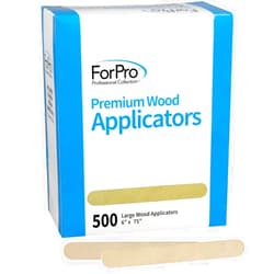 ForPro Professional Collection Premium Wood Applicators, Non-Sterile, Hair Removal Waxing Sticks, Large, 6