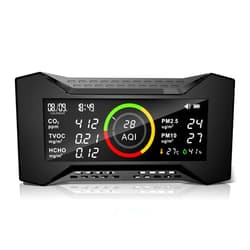 Simbow 8-in-1 Air Quality Monitor, Air-Guardian AQ Portable Air Quality Tester CO2 Monitor (PM2.5, PM10, CO2, VOC, Formaldehyde, Humidity, Temp)