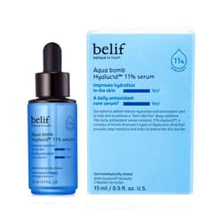 belif Aqua Bomb Hydrating Hyalucid™ 11% Serum, 5 Types of Hyaluronic Acid, Good for Dryness, Dullness, Loss of Firmness & Elasticity, Glycerin, For All Skin Types, Korean Skin Care