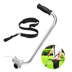 ZZM Ergonomic Trimmer Grip, String Trimmers Handle with Shoulder Strap Harness, Weed Eater Handle Extension with Bracket Clamp, Lawn Trimmer Handle Grip for Lawn Care, Landscaping, Yard Trimming Edging