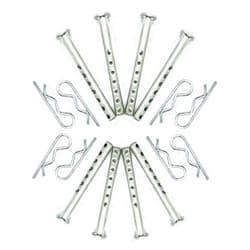 Wwamddy 014973472795 472795 Clevis Pin with R- Clip (1/4 inch X 2-1/2 inches) (8 Sets)