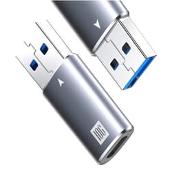 ANDTOBO [10Gbps] USB C Female to USB Male Adapter, USB 3.1 A to USB C Adapter SuperSpeed Data Sync Compatible with iphone 15 Plus Pro Max,Type-C Earphone, Laptop, Charger, Quest Link -Grey
