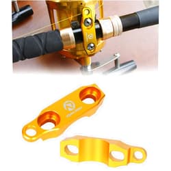 Alpha Rider Fishing Reel Rod Clamp Fishing Reels Parts for Penn 20 30 50 70 International V VI Series Reel Rod Clamp Mount Anodized Aluminum Alloy (No Bolts or Screws)