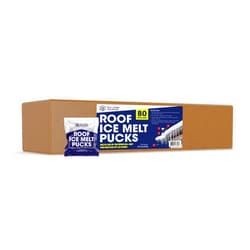 ECO LIVING SOLUTIONS Roof Ice Melt Pucks Calcium Chloride Pucks | Prevent Damage to Roofs from Ice Dams | Roof Melt Tablets | Works Down to -25 °F (18 Pounds/80 Pucks)
