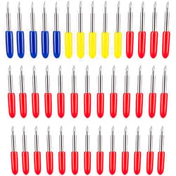 Euazyser 40 PCS Blades for Cricut Explore Air 2 Air Maker Expression 30 PCS 45°Standard Blades + 5PCS 30°Shallow Cutting Blades +5 PCS 60°Deep Cut Vinyl Fabric Knife Blades Replacement for Cricut