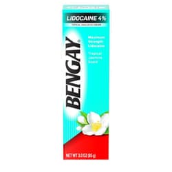Bengay Pain Relieving Lidocaine Cream, Non-Greasy Topical Analgesic Cream with The Maximum Strength Numbing Relief of 4% Lidocaine HCl, Pleasant and Soothing Tropical Jasmine Scent, 3 oz