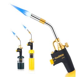 GasBRUH Propane torch Head with Igniter, High Intensity Torch Head, Trigger Start Gas Torch, Mapp Gas Torch Head,Map Gas Torch Kit,Soldering Torch,Blow Torch Fuel by Propane,MAPP, MAP PRO (CSA,With Gas Valve)