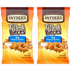 Snyder's of Hanover Pretzels Pieces, Peanut Butter Filled, 10 Ounce Bag (Pack of 2)