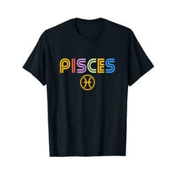 Graphic Club Inc. PISCES Zodiac Sign - Retro - Birthday Gift Idea - Classic T-Shirt
