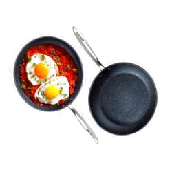 Granitestone Granite Stone Professional Frying Pan Set, Hard Anodized Ultra Nonstick 10” & 11.5” Pro Chef’s Skillet Set, Durable Granite Surface Coated 3x and Infused with Minerals & Diamonds, Induction Capable…