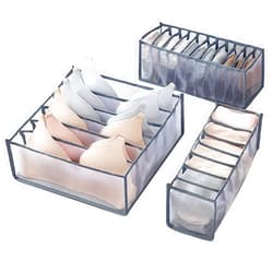 ZYYYWW Storage Boxex, Underwear Bra Organizer Storage Box Drawer Closet Organizers Divider Boxes for Underwear Scarves Socks Bra (Color : 3pcs-Sets)