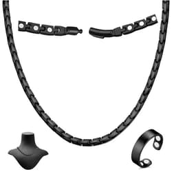Cigmag Magnetic Necklace - Titanium Necklace for Men Women Stainless Steel Ultra Strength Magnets - with Adjustable Sizing Tool and Present Box