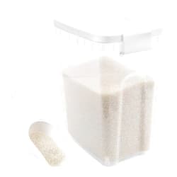 WBKTOOL Tight-Lock Rice Container 15 Lbs - Airtight Flour Container with Scoop - Food-Grade Plastic Food Storage Container for Cereal, Sugar - Dry Food Dispenser for Kitchen, Pantry Organizers and Storage