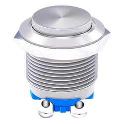 Twidec/16mm Waterproof Stainless Steel Metal Shell Momentary Raised Top Push Button Switch 3A/12~250V SPST 1NO Start Button for car Modification Switch M-16-T-G