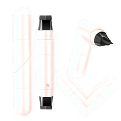 LuckNest 2025 New Foldable Eyeliner Stamp, 2PCS Gel Eyeliner Pencil Set, Dual-Ended Eye liner Stamps, SmudgeProof & Waterpoof Eye Liner for Beginners(Black+Brown)