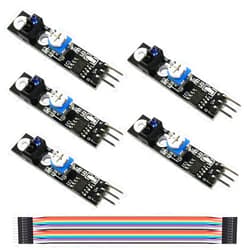 DAOKI 5Pcs Tracing Sensor Module KY-033 Line Tracking Sensor Infrared Obstacle Avoidance Detection Sensor One Channel 3 Pin for Arduino