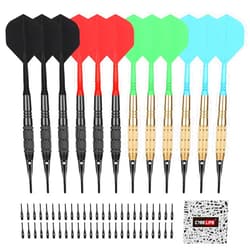 CyeeLife Darts Plastic Tip,Soft Tip Darts Set,12 Pcs 18 Gram with 50 Extra Dart Tips for Electronic DartBoard