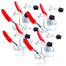 KINJOEK 10 Packs 225D 500lb Toggle Clamp Set, Quick Release Vertical Toggle Hold Down Clamp Hand Tools for Woodworking Welding Drill Press