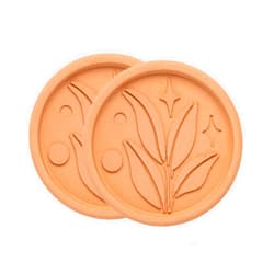 Goodful Brown Sugar Saver and Softener Disc with Elegant Leaf Design, Multiple Uses for Food Storage Containers, Reusable and Food Safe, Terracotta, 2 Pack