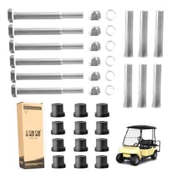 10L0L Golf Cart Front and Rear Leaf Spring Bushing and Sleeve & Screw Kit for Club Car DS Gas&Electric 1981 UP,OEM# 1012303, 1015583