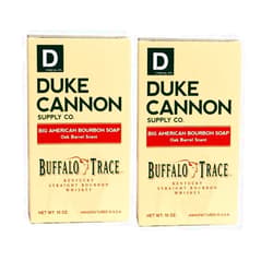 Duke Cannon Supply Co. - Big American Bourbon Soap, Bourbon Oak Barrel (2 Pack of 10 oz) Superior Grade Soap Made With Buffalo Trace Kentucky Straight Bourbon Whiskey - American Buffalo Trace Bourbon