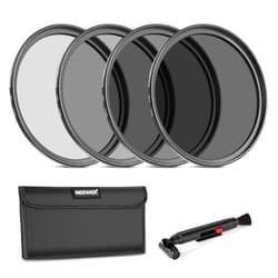 NEEWER 77mm ND Lens Filter Kit: ND2 ND4 ND8 ND16, Lens Cleaning Pen, Filter Pouch Neutral Density and Accessory Kit Compatible with Canon Nikon Sony Panasonic DSLR Cameras with 77mm Lens