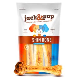 Jack & Pup Jack&Pup Roasted Meaty Beef Shin Bone Dog Treats – 8-11” Long Lasting All Natural Gourmet & Healthy Dog Bone Treat Chews – Savory Smoked Beef Flavor (3 Pack)