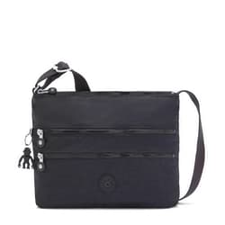 Kipling womens WomenÂ’s Alvar Bag, Super Light, Durable Messenger Bag, Nylon Shoulder Crossbody Bag, Black Noir, Medium US