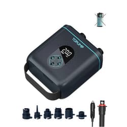 TOPUMP Electric Paddle Board Pump TPS220, 20PSI SUP Air Pump with Auto-Off, Dual Stage Inflation & Deflation,12V DC Car Connector for Paddle Board,Kayak,Wing & Kite,Tent,Boat,Mattress