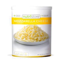 Nutristore Freeze Dried Mozzarella Cheese Shredded | Bulk Emergency Food Supply | Perfect for Camping, Backpacking and Everyday Meals or Snacking | 25 Year Shelf Life | #10 Can