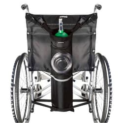 ZHEEYI Oxygen Cylinder Bag for Wheelchairs with Buckles, Fits Any Wheelchair, Black (Fits Most Oxygen cylinders)