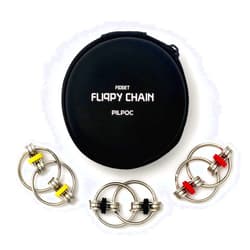 PILPOC Flippy Chain Fidget Toy, Fidget Roller for Stress Relief, Focus Improvement & Anxiety Reduction, Ideal for ADHD, Lightweight & Portable, Calming Sensory Tool with Key Ring Spinner