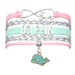 HCChanshi Dolphin Bracelet Jewelry - Infinity Love Cute Dolphin Jewelry Dolphin Gifts For Women, Men, Dolphin Lovers Gifts
