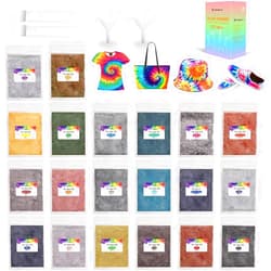 YRYM HT Tie Dye Powder Refills 400g - 20 Vibrant Colors Permanent for Tie Dyeing, Easy to Use & Non-Toxic Tie Dye Powder Bulk for Kids Adults
