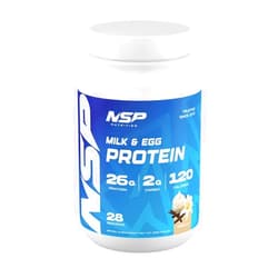 NSP Nutrition Milk & Egg Protein Powder | 26g Protein | 28 servings | perfect for sensitive stomachs | no bloating | build muscle | protein for sensitive stomachs French Vanilla