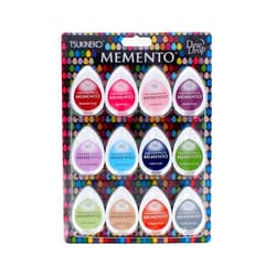 Tsukineko MD-012-200 12-Piece Assortment Memento Dew Drops Fade-Resistant, Sorbet Scoops