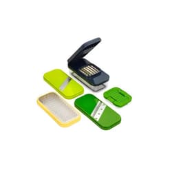 Joseph Joseph Multi-Prep Compact 4-in-1 Multifunctional Set, Kitchen Vegetable Chopper & Dicer, Cheese Grater, Mandoline Veggie Slicer, Food Julienne Cutter with Container