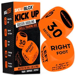 SKILL BLOX Soccer Kick Up Training Dice (2 pcs) - Football Soccer Gifts - Soccer Ball Juggling Skills. Soccer Gifts for Boys and Soccer Gifts for Girls. Teenage Boys Gifts. Keepy Uppy Soccer Training