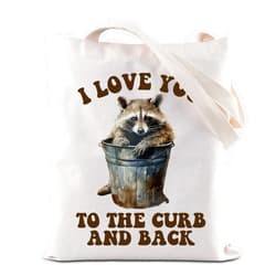 ZJXHPO Raccoon Tote Bag Raccoon Lovers Gift Raccoon Themed Reusable Grocery Shopping Bag Animal Lover Gift