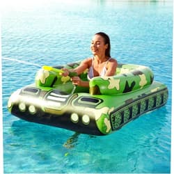 Jasonwell Inflatable Tank Pool Floats Adults - Jasonwell Kids Pool Floaties Swimming Pool Tank with Water Cannon Gun Swim Floaty Rafts Lake Beach Party Pool Toys for Boys Girls Toddlers Kids Adults