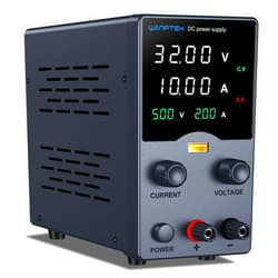 WANPTEK POWER Wanptek DC Power Supply Variable 30V 10A, Bench Power Supplies with Encoder Adjustments Knob, USB Fast Charge Port with Output Current Display, 4-Digit LED Display