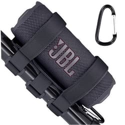 co2CREA Portable Speaker Mount for Most Bluetooth Wireless Speakers, Outdoor Speaker Adjustable Strap Attachment Accessory Holder Bar Rail for Golf Cart Railing Bike Boat