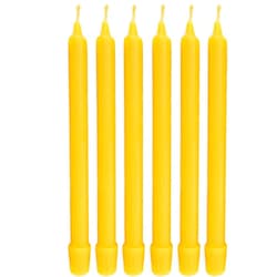BCandle 100% Pure Beeswax Candles (Set of 6) 8-Hour Organic Hand Made - 8 Inches Tall, 3/4 Inch Diameter; Tapers