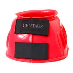 CENTAUR X-Large PVC Ribbed Double Hook and Loop Bell Boots Red