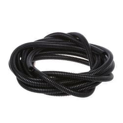 uxcell 5 M 7 x 10 mm Plastic Flexible Corrugated Conduit Tube for Garden,Office Black